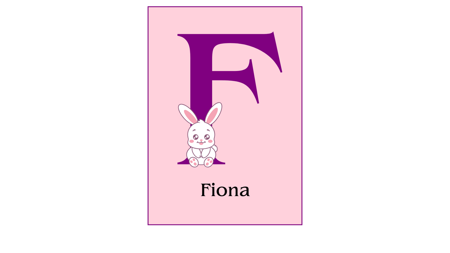 LETTER F GIRL