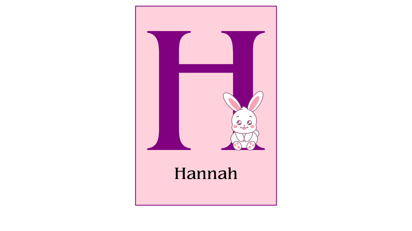 LETTER H GIRL